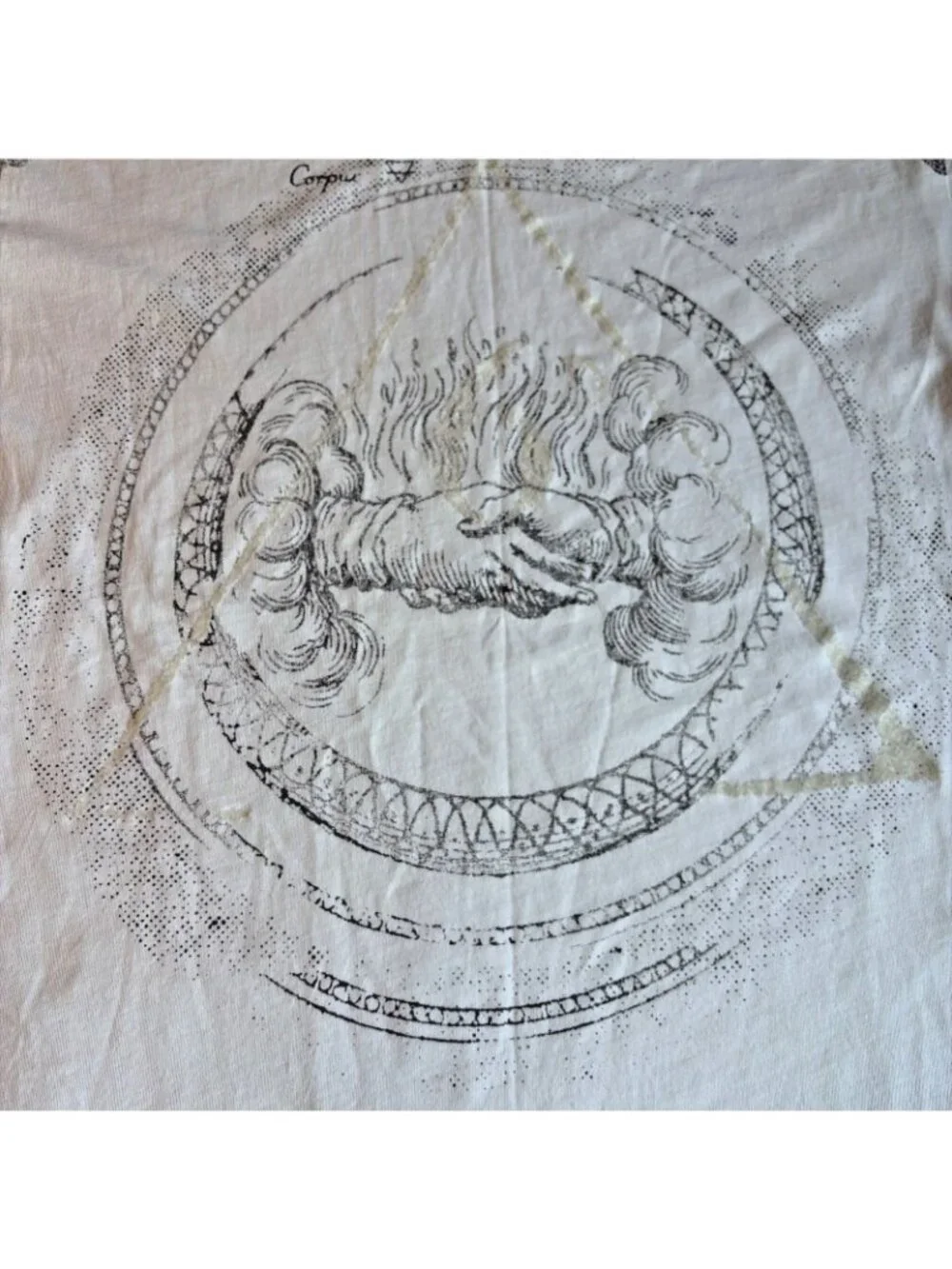 VTG Guess Graphic T-Shirt Unisex Size L Double Sided Handshake "Devil Dealings" - Picture 2 of 13